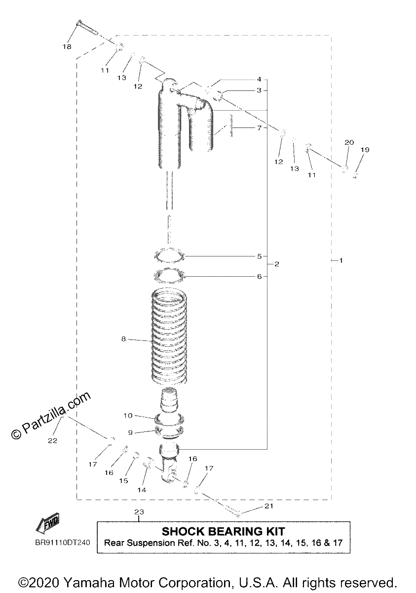 Diagrama de REAR SUSPENSION