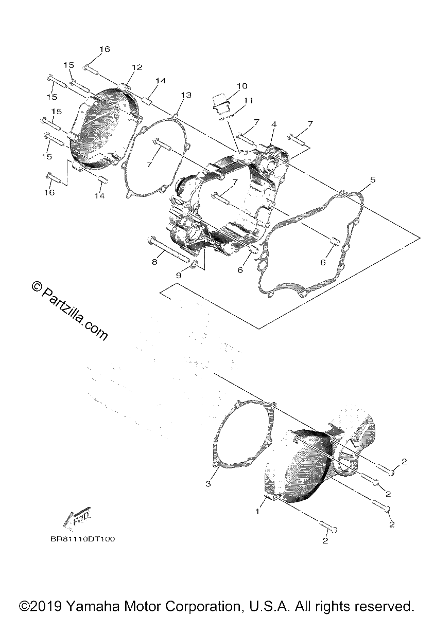 Diagrama de CRANKCASE COVER