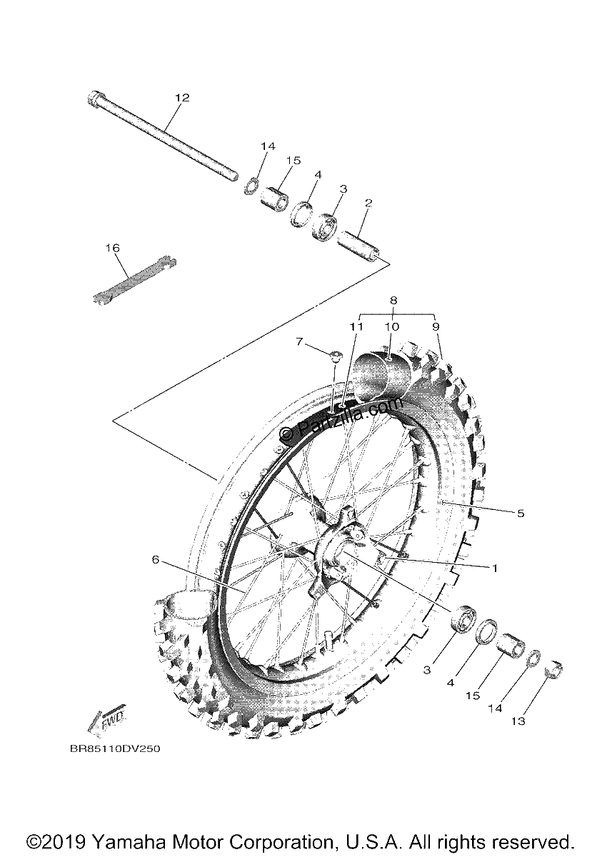 Diagrama de FRONT WHEEL