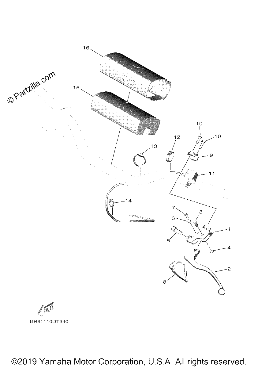 Diagrama de HANDLE SWITCH LEVER