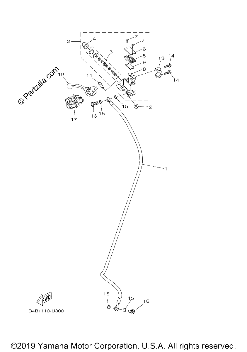 Diagrama de FRONT MASTER CYLINDER