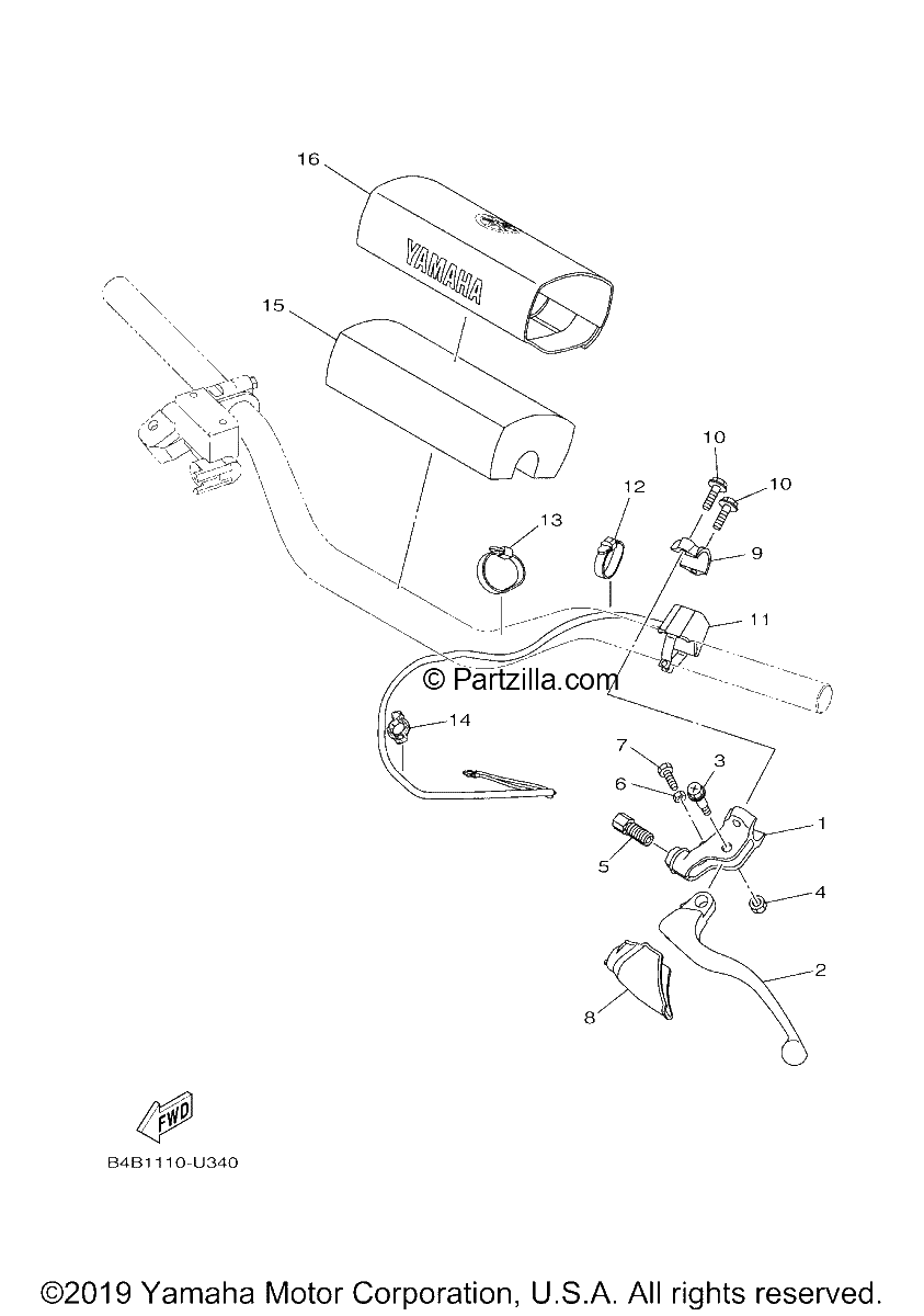 Diagrama de HANDLE SWITCH LEVER
