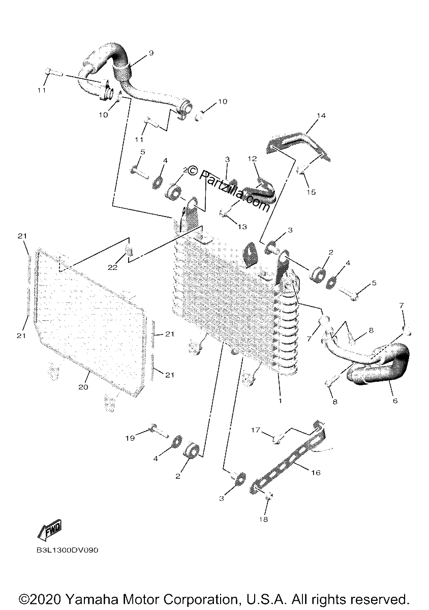 Diagrama de OIL COOLER