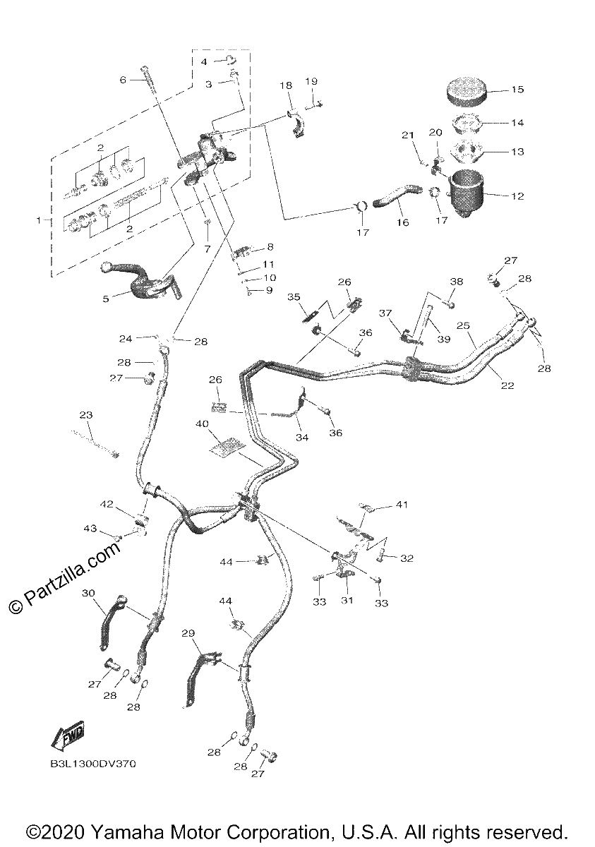 Diagrama de FRONT MASTER CYLINDER