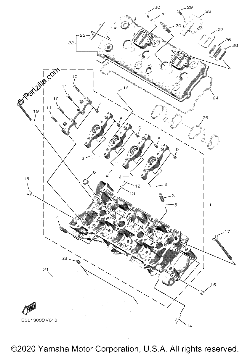 Diagrama de CYLINDER HEAD