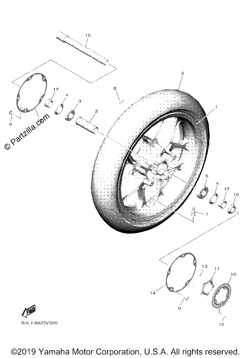 Diagrama de FRONT WHEEL