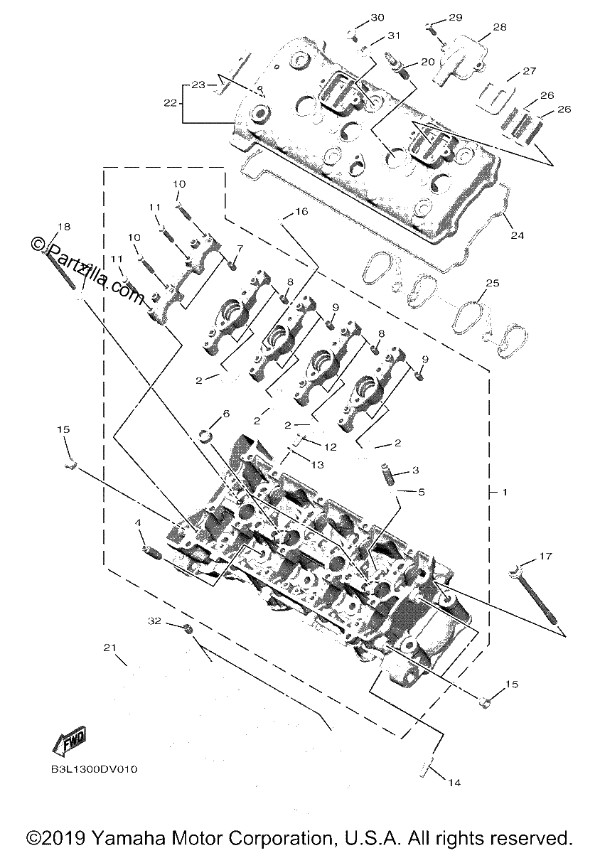 Diagrama de CYLINDER HEAD