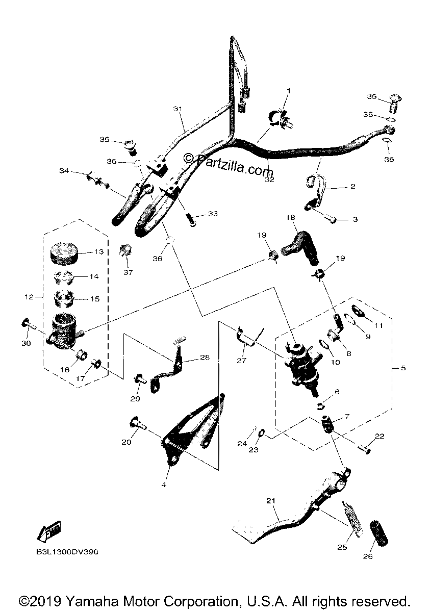 Diagrama de REAR MASTER CYLINDER
