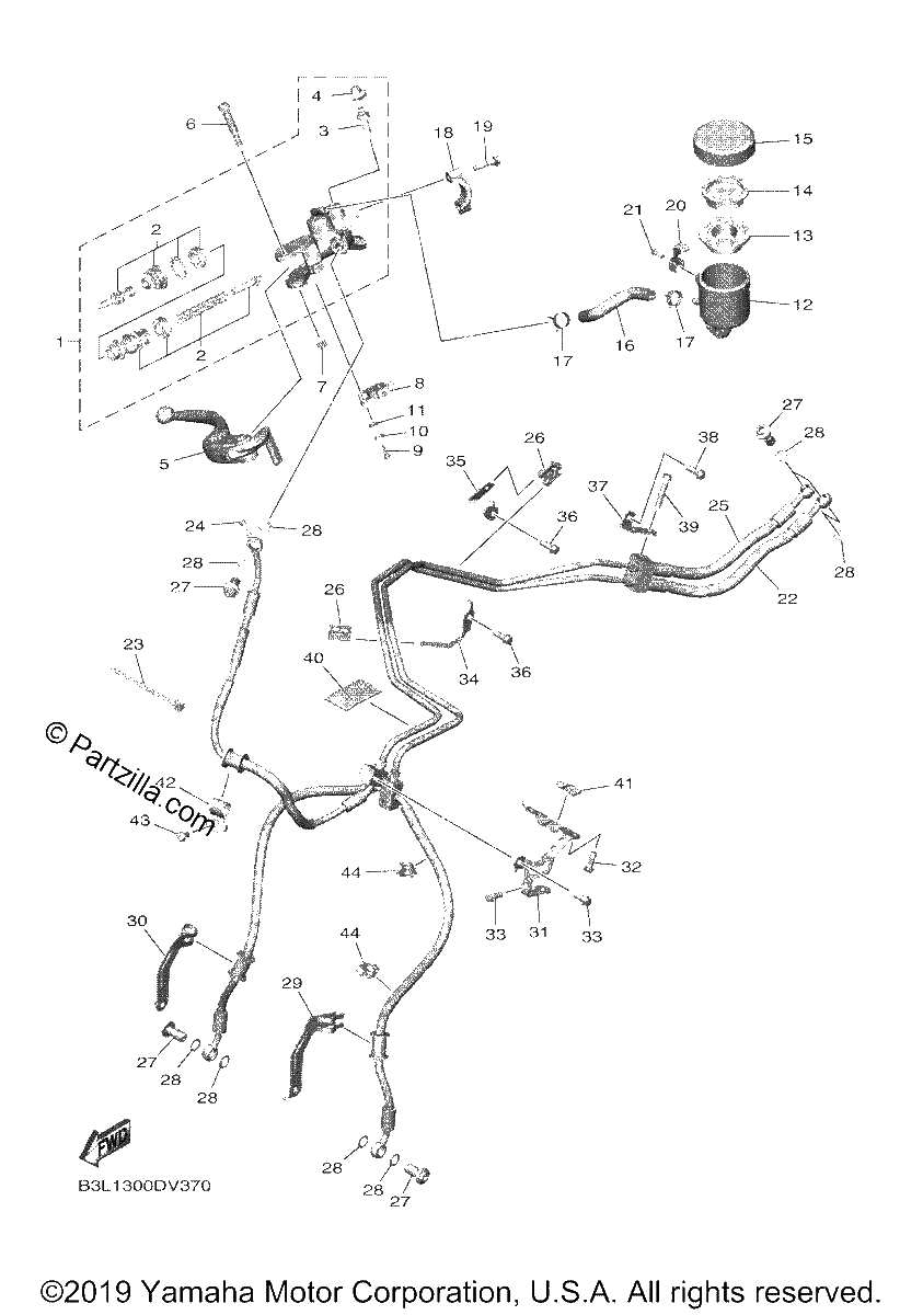 Diagrama de FRONT MASTER CYLINDER
