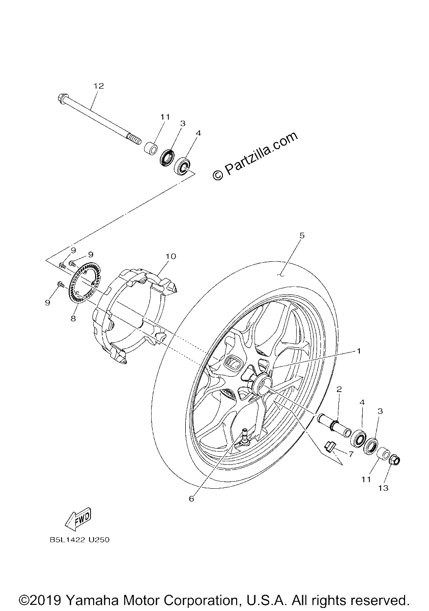 Diagrama de FRONT WHEEL