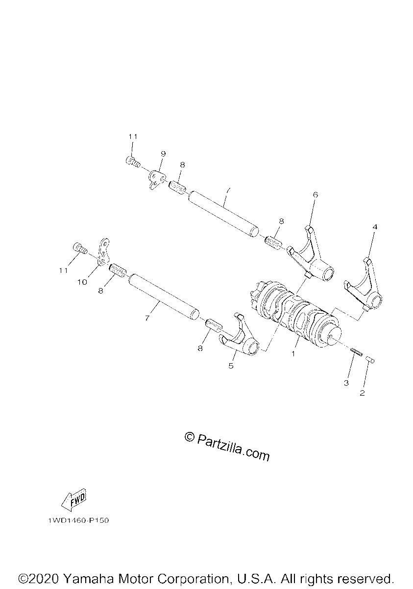 Diagrama de SHIFT CAM FORK