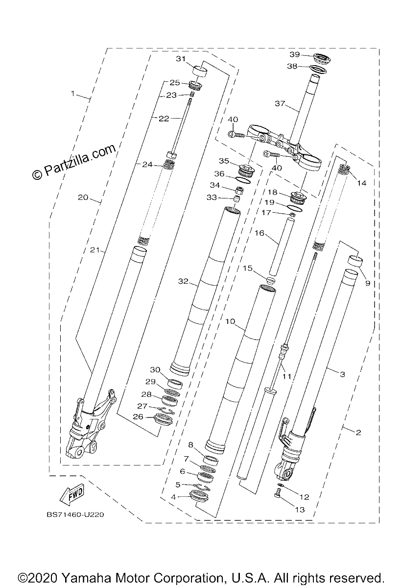 Diagrama de FRONT FORK