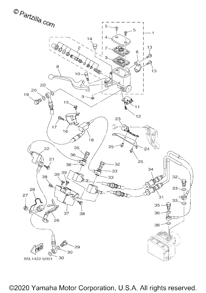 Diagrama de FRONT MASTER CYLINDER