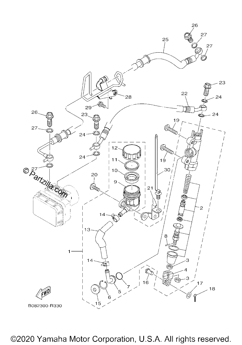 Diagrama de REAR MASTER CYLINDER