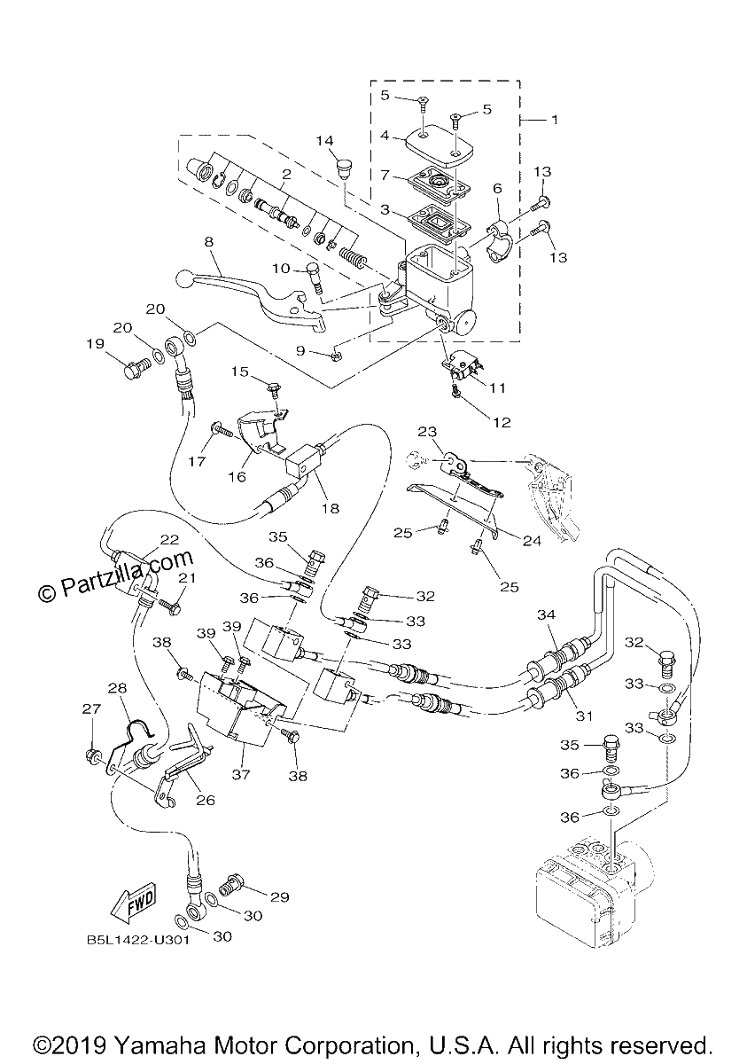 Diagrama de FRONT MASTER CYLINDER