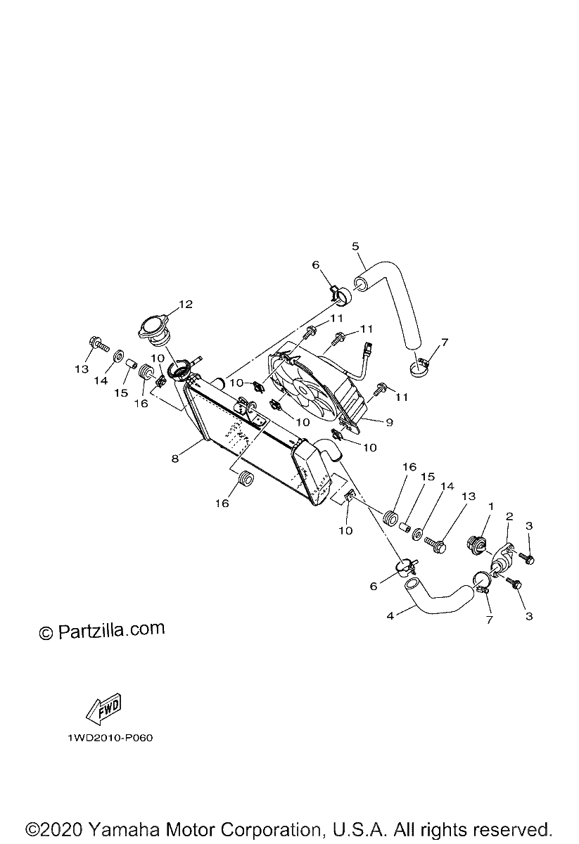 Diagrama de RADIATOR HOSE