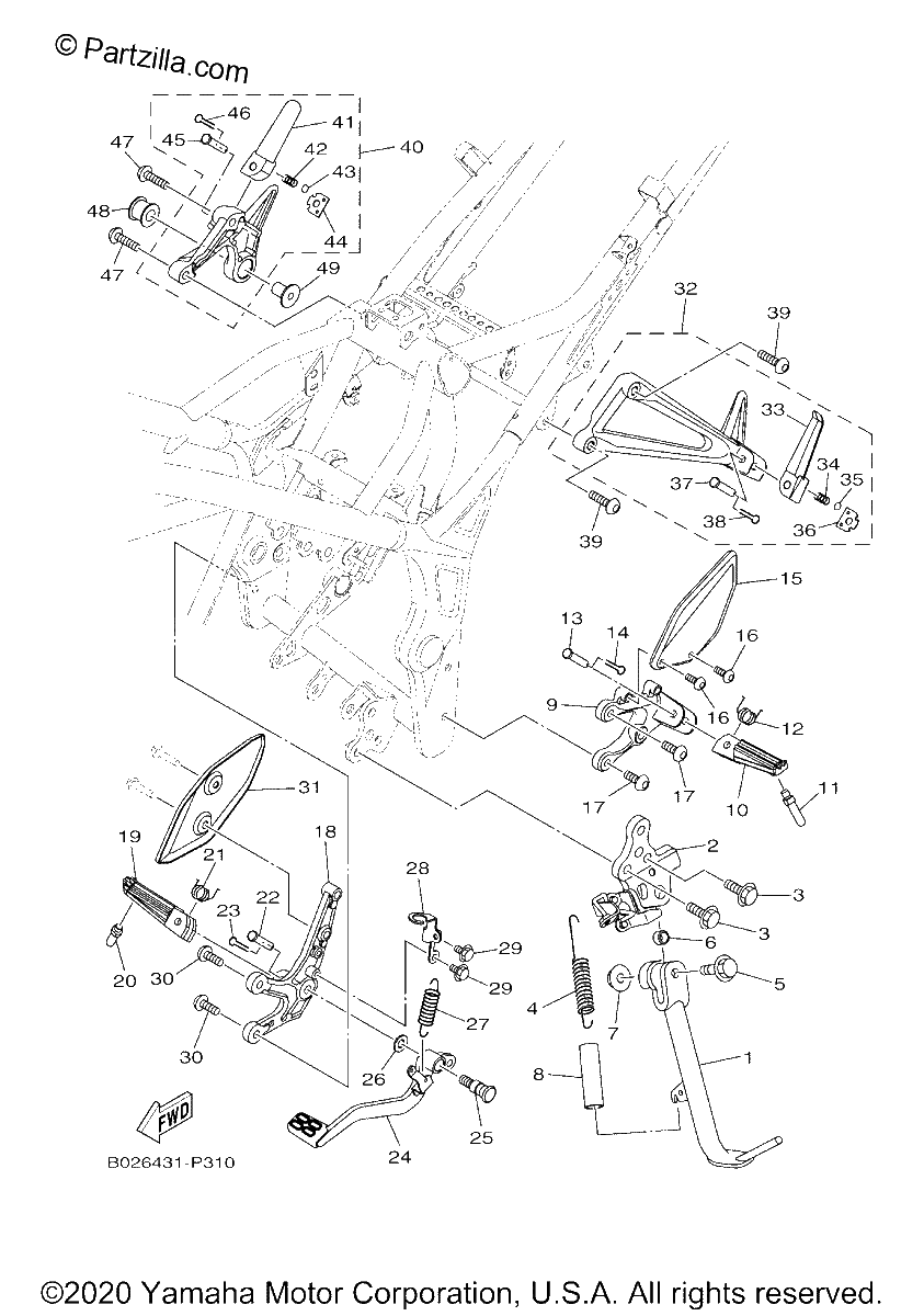 Diagrama de STAND FOOTREST