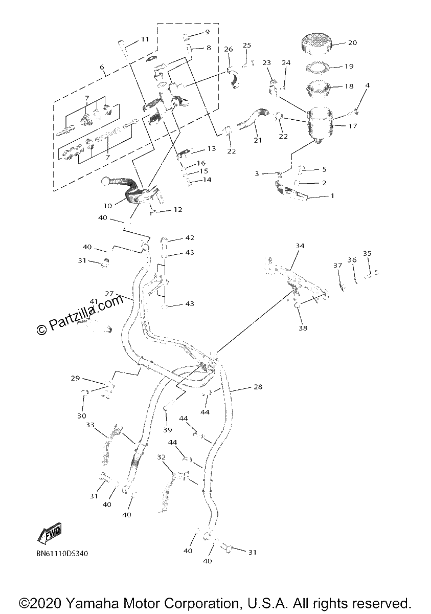 Diagrama de FRONT MASTER CYLINDER