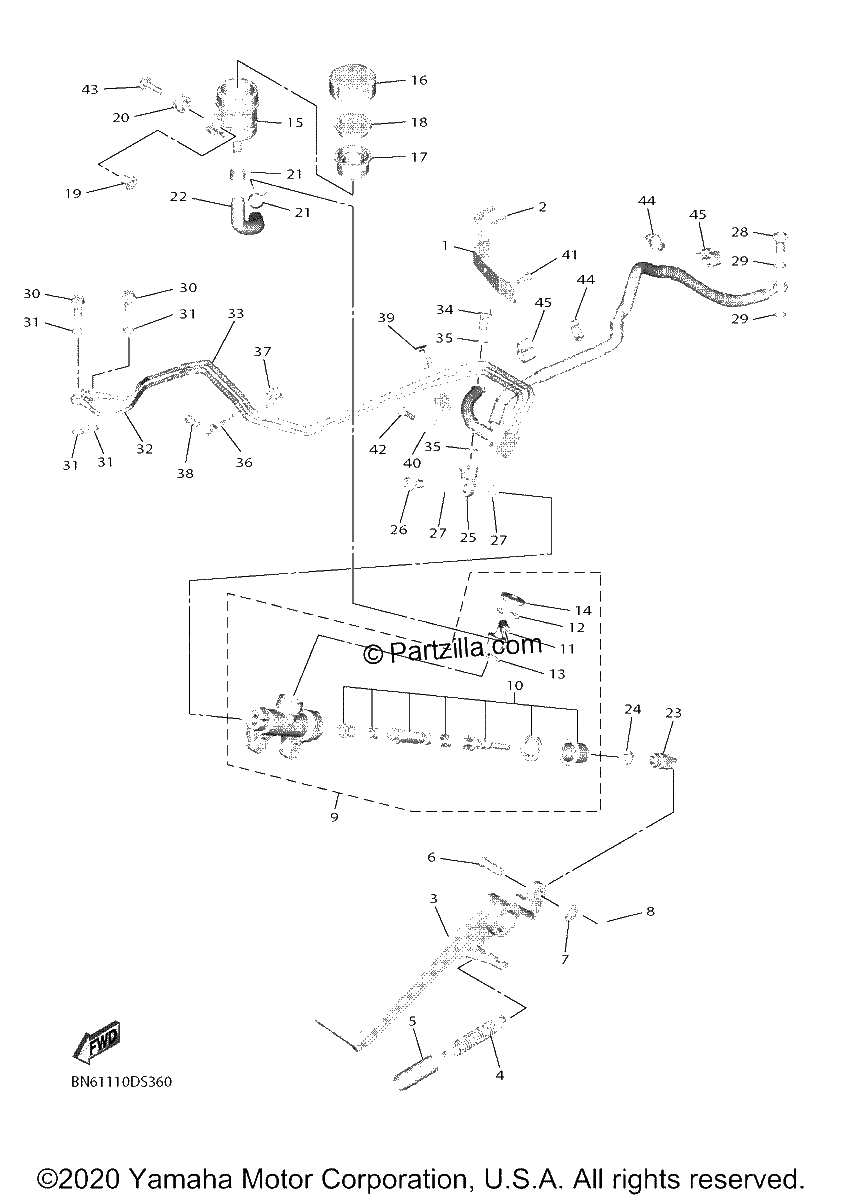 Diagrama de REAR MASTER CYLINDER