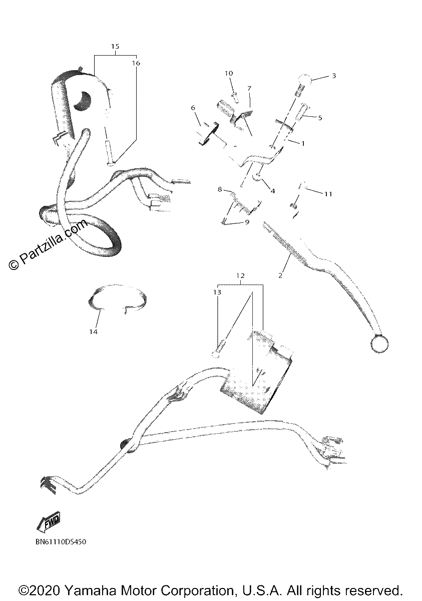 Diagrama de HANDLE SWITCH LEVER