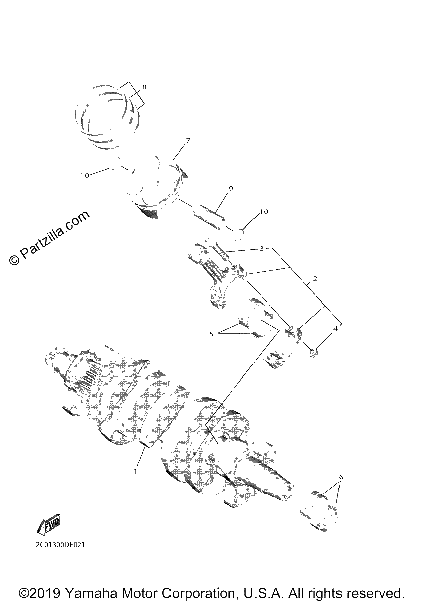 Diagrama de CRANKSHAFT PISTON