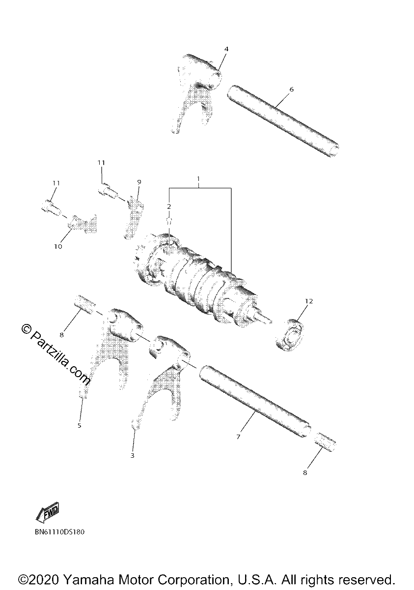 Diagrama de SHIFT CAM FORK