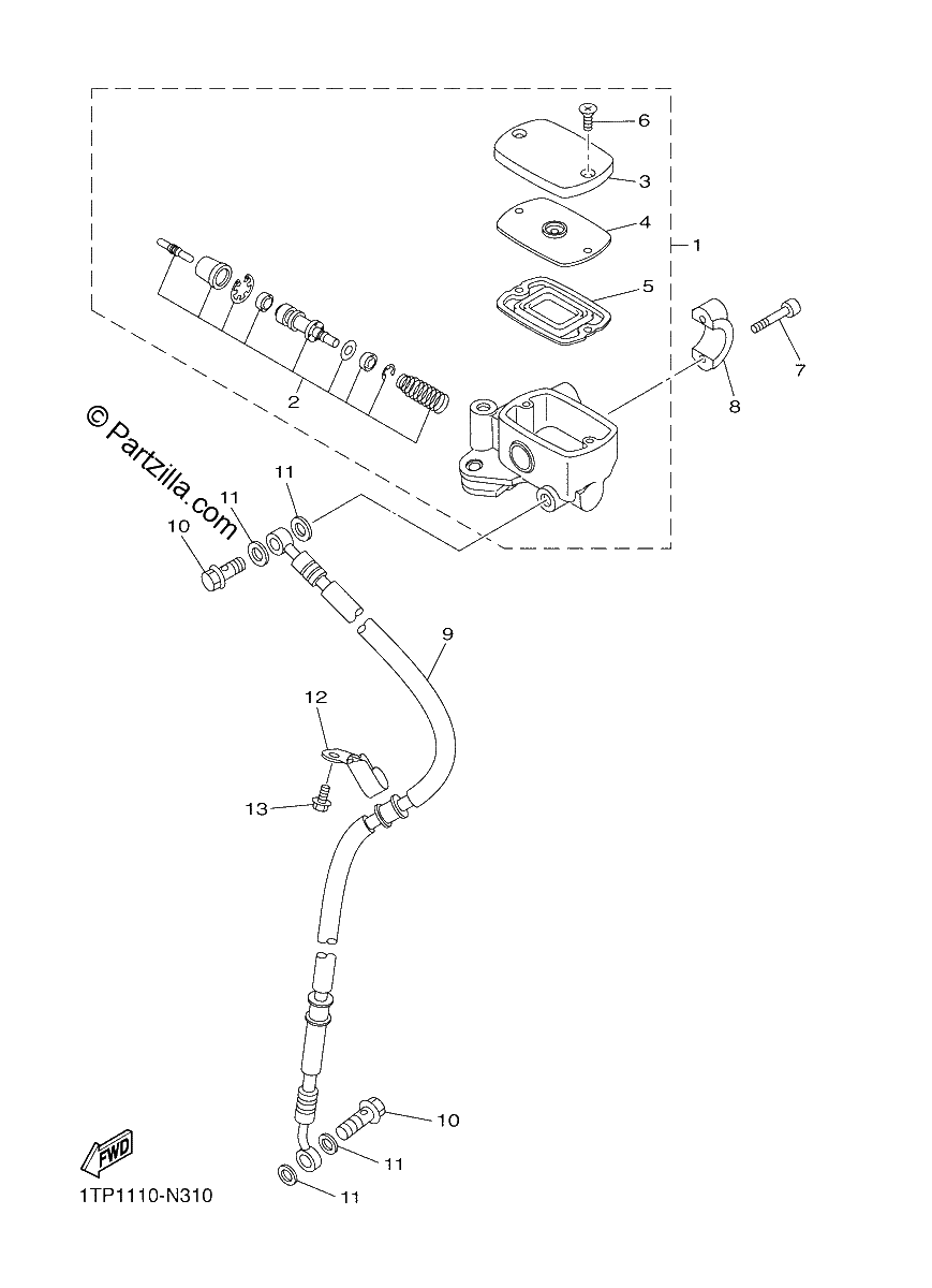 Diagrama de FRONT MASTER CYLINDER
