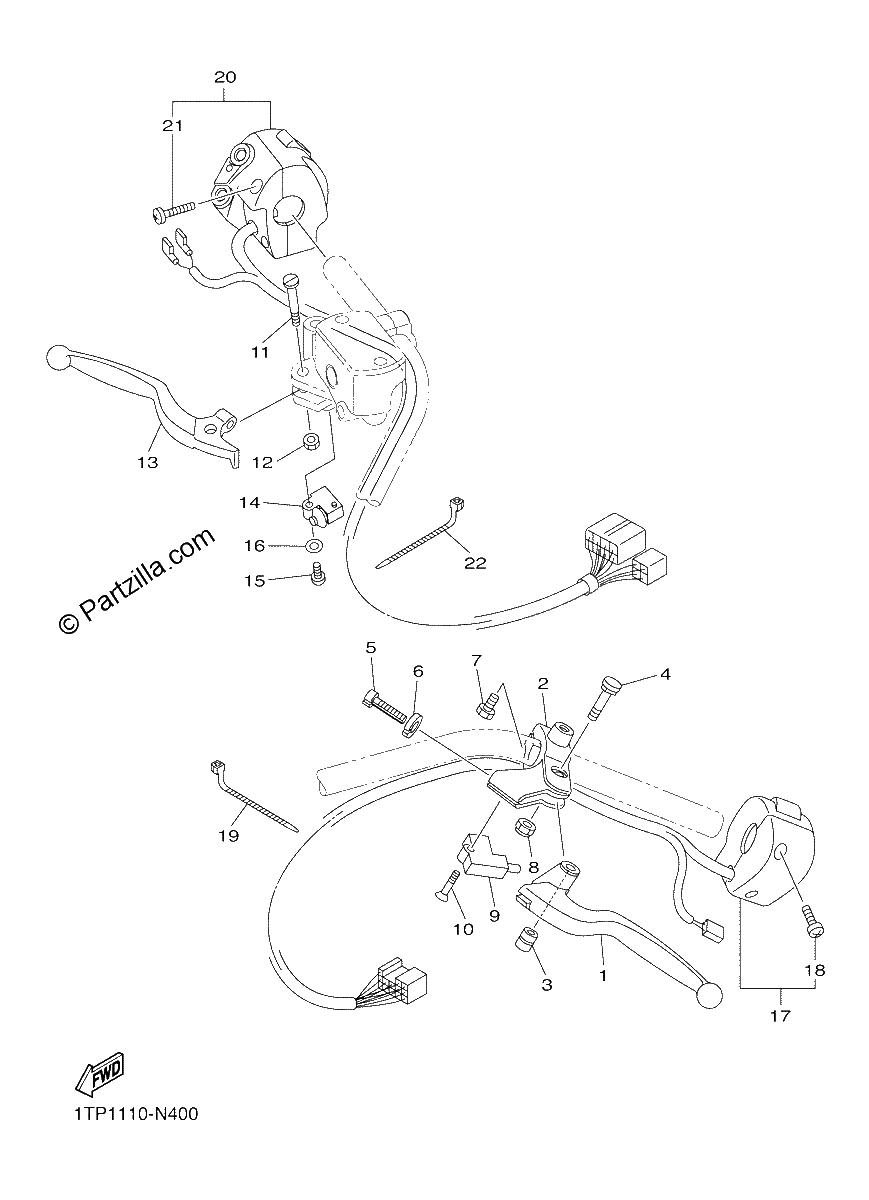 Diagrama de HANDLE SWITCH LEVER