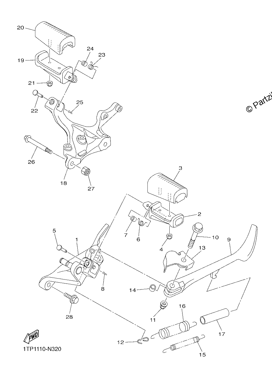 Diagrama de STAND FOOTREST