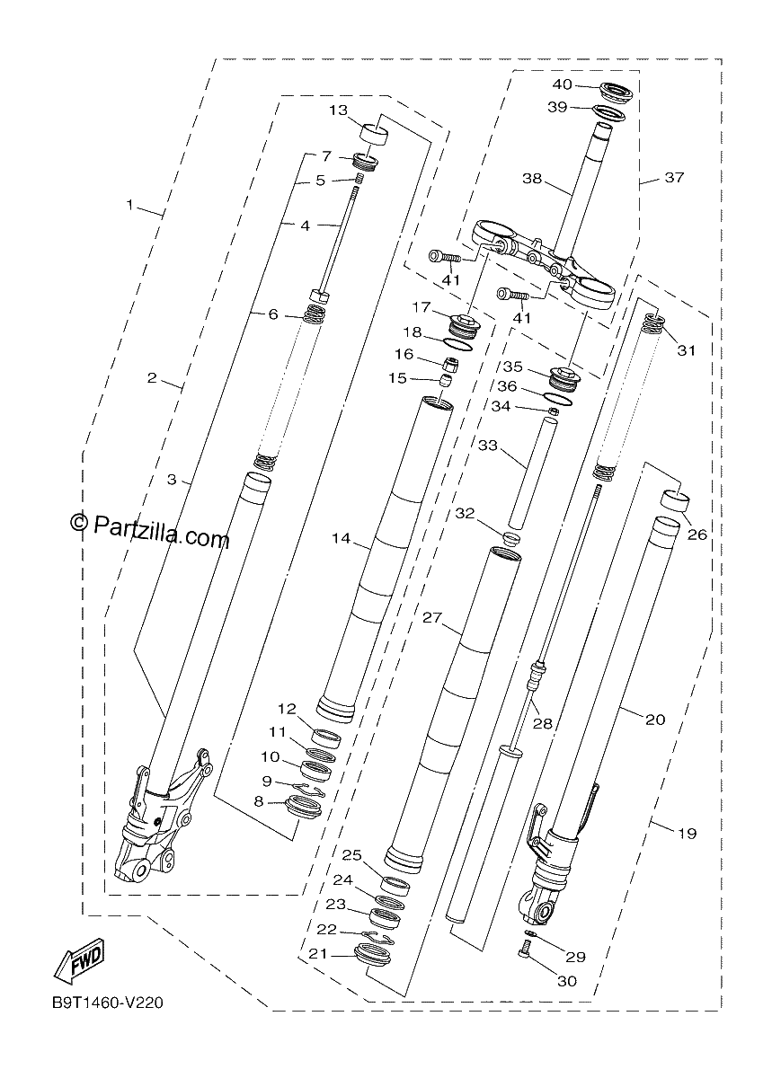 Diagrama de FRONT FORK