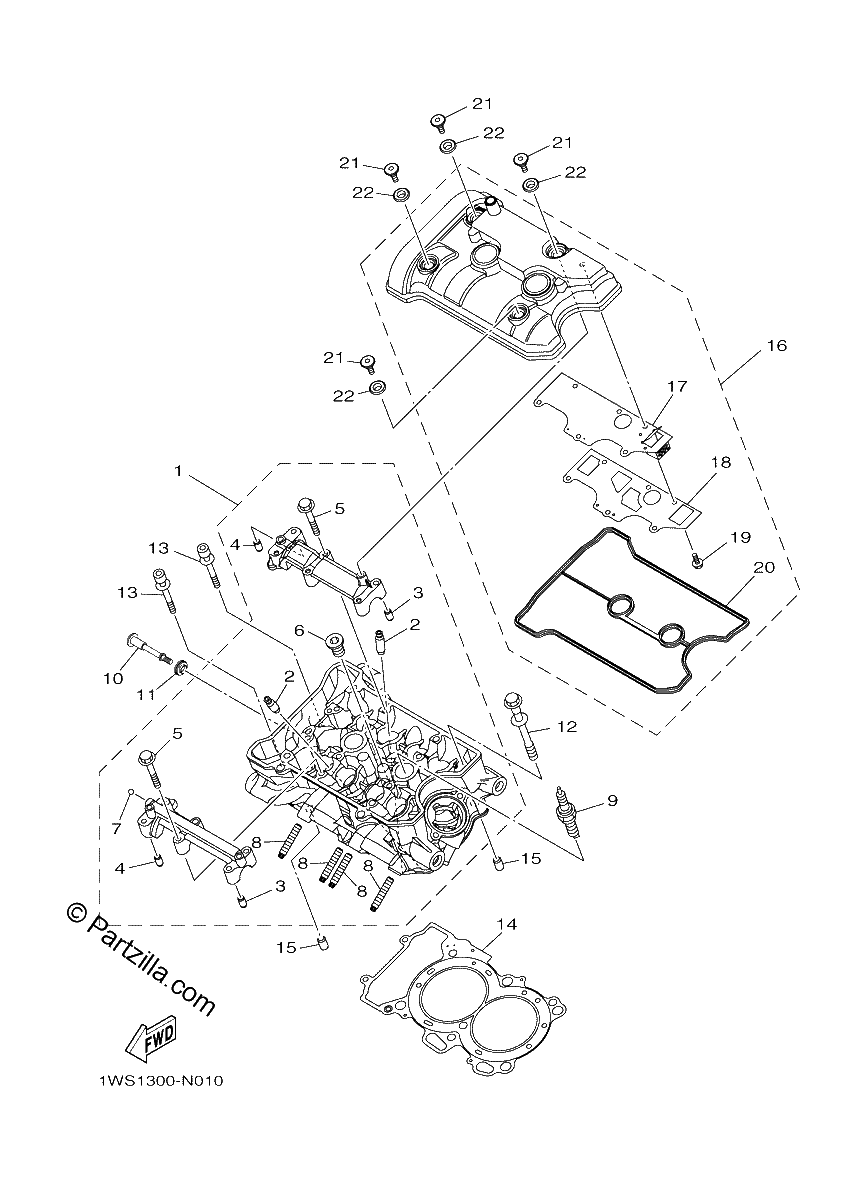 Diagrama de CYLINDER HEAD