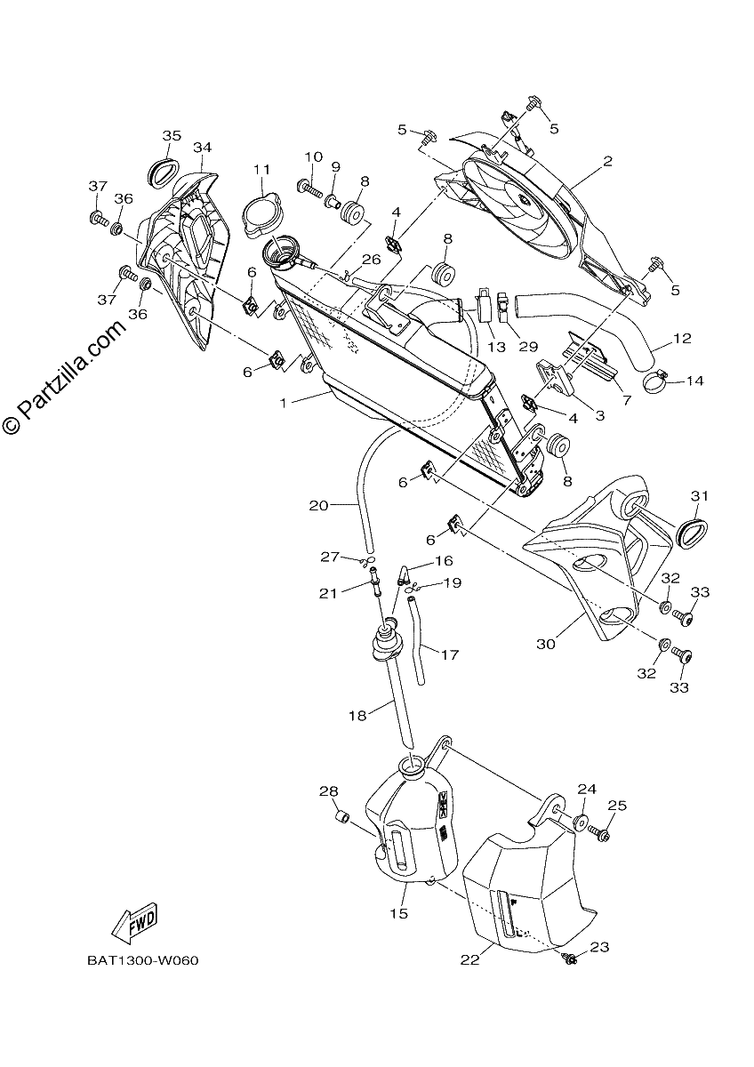 Diagrama de RADIATOR HOSE