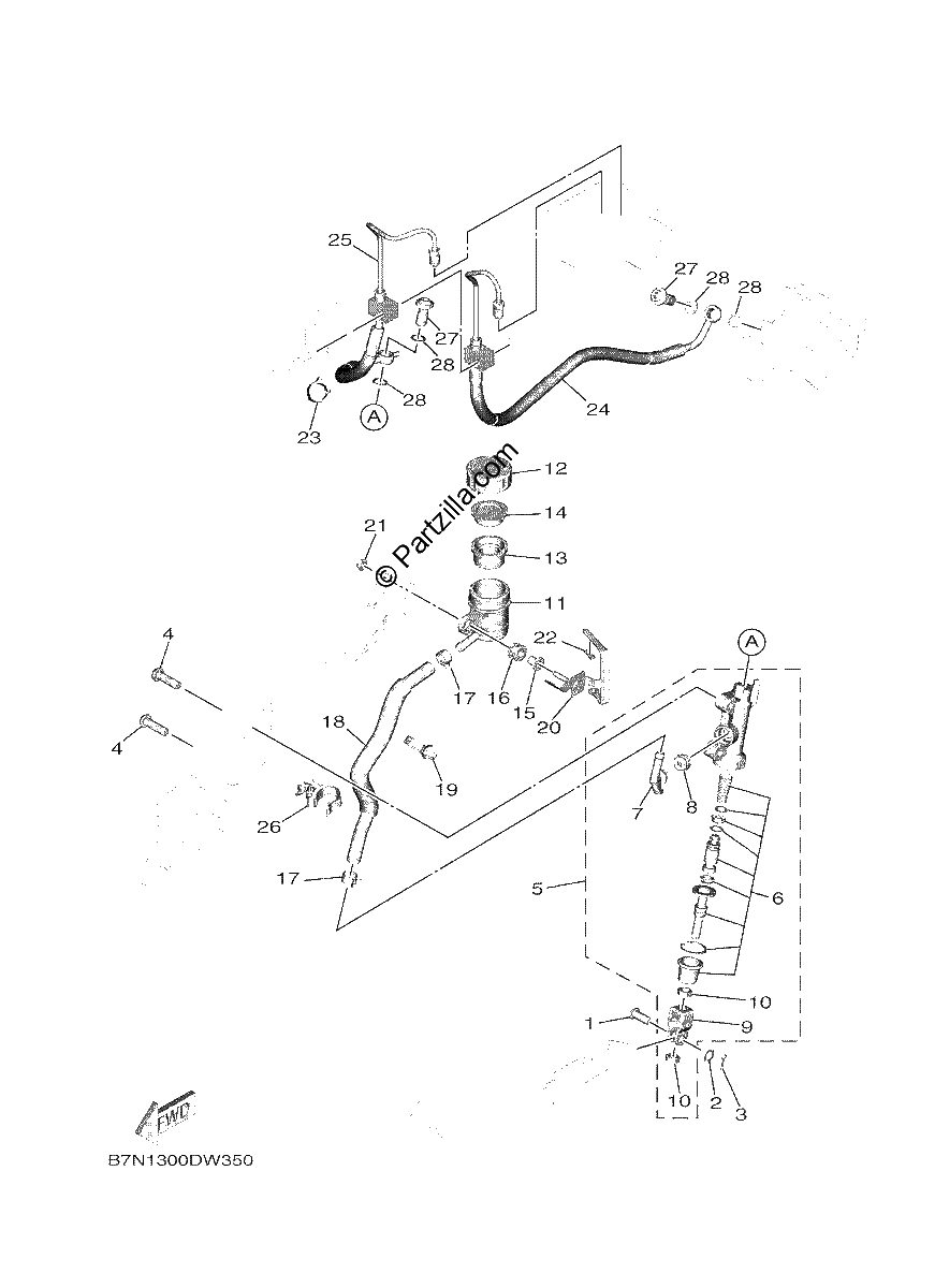 Diagrama de REAR MASTER CYLINDER