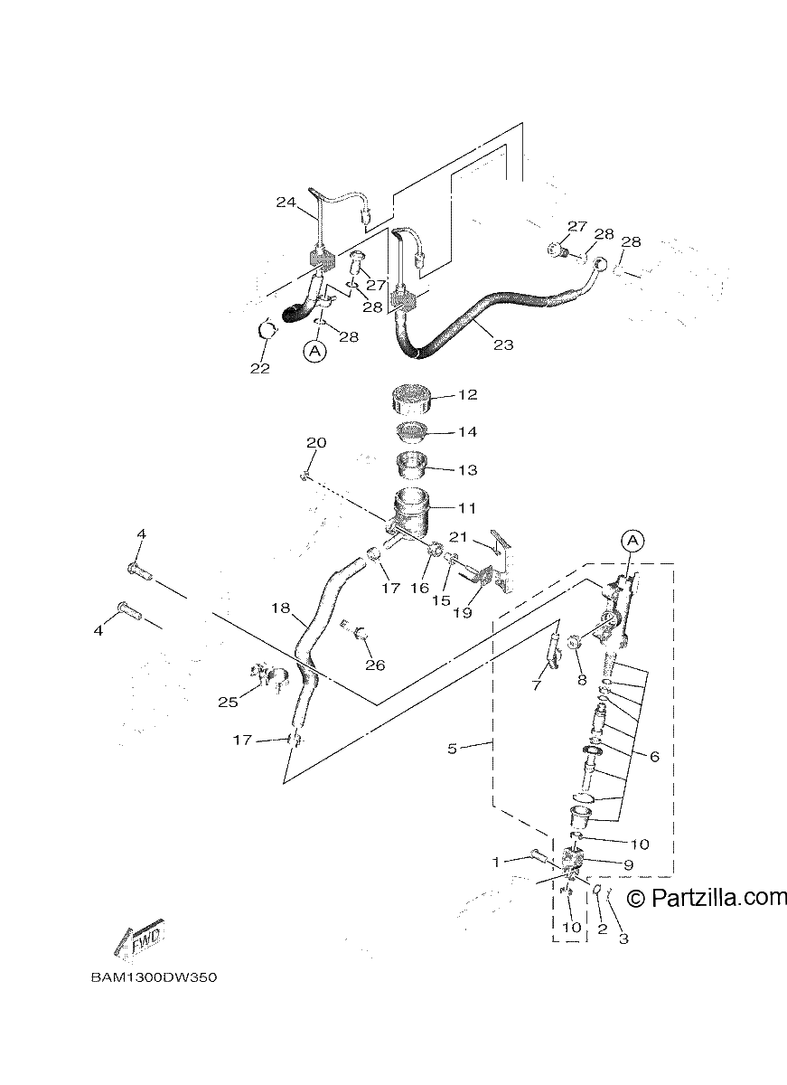Diagrama de REAR MASTER CYLINDER