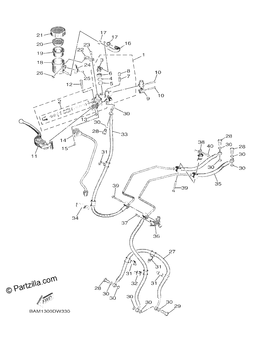 Diagrama de FRONT MASTER CYLINDER
