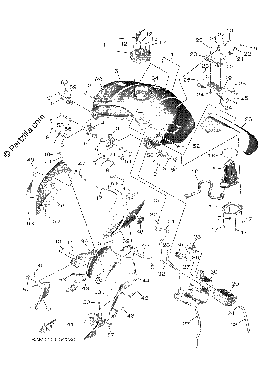 Diagrama de FUEL TANK 2 FOR CAL