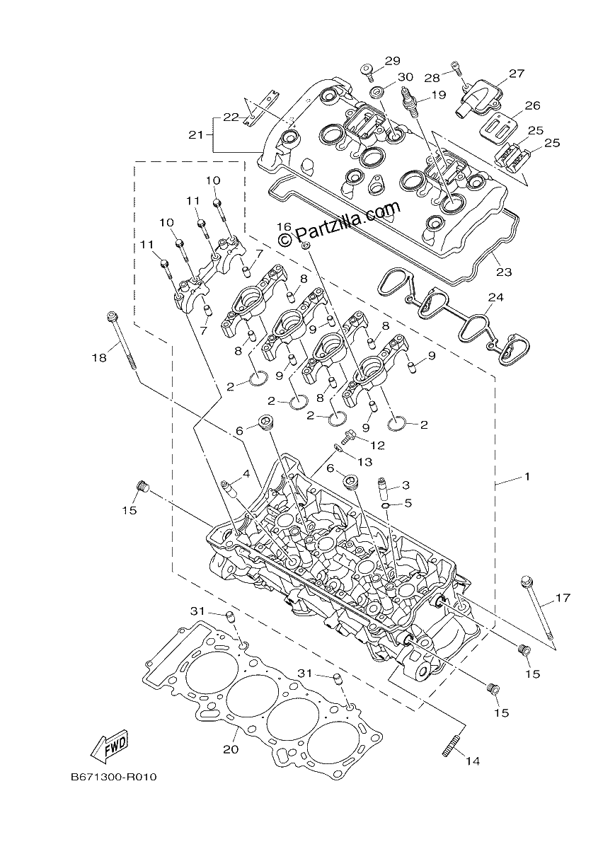Diagrama de CYLINDER HEAD