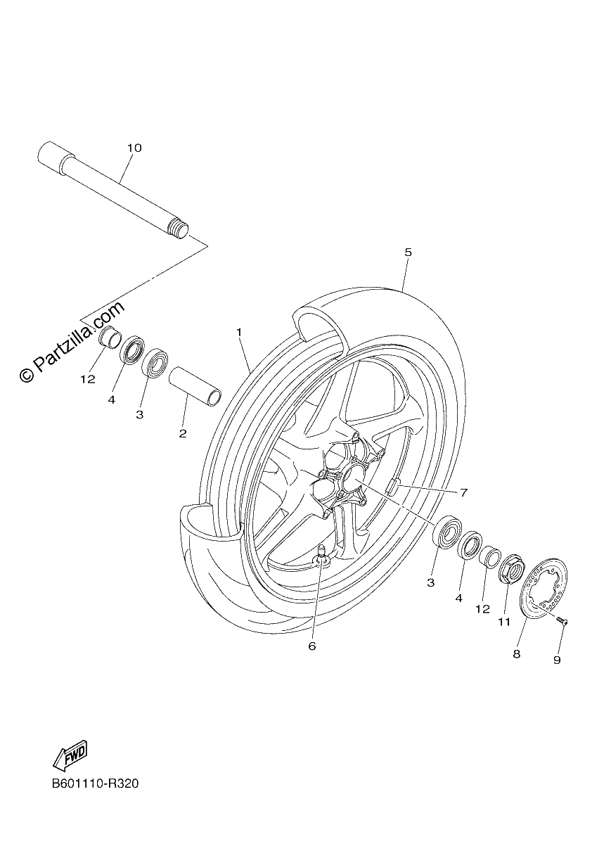 Diagrama de FRONT WHEEL