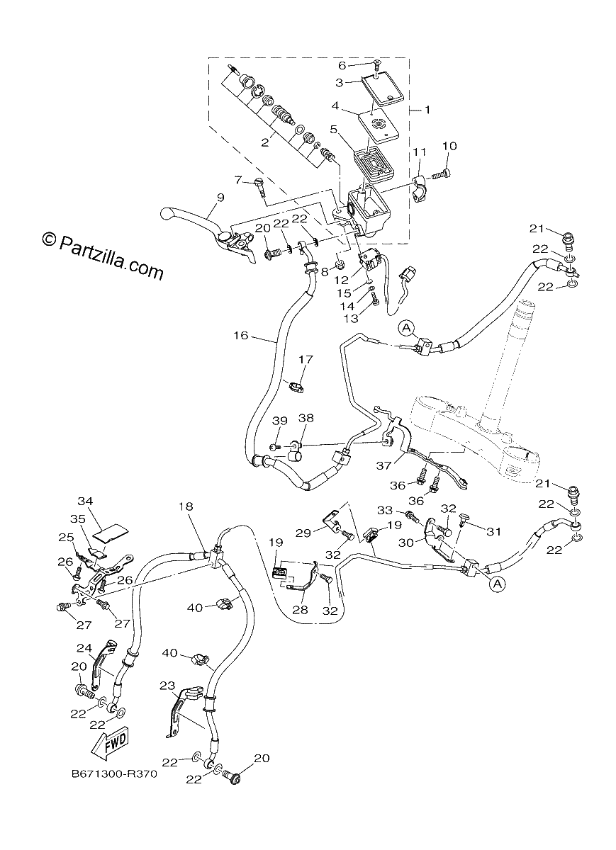 Diagrama de FRONT MASTER CYLINDER