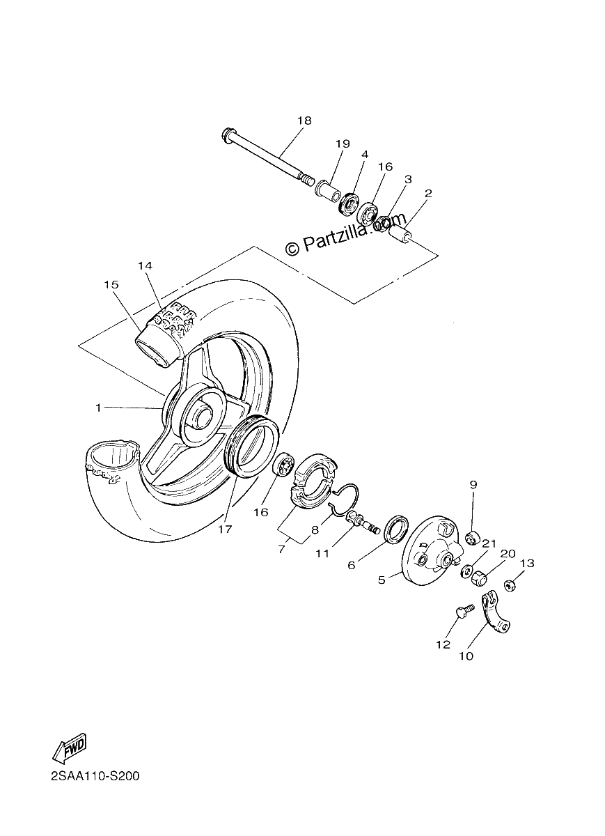 Diagrama de FRONT WHEEL