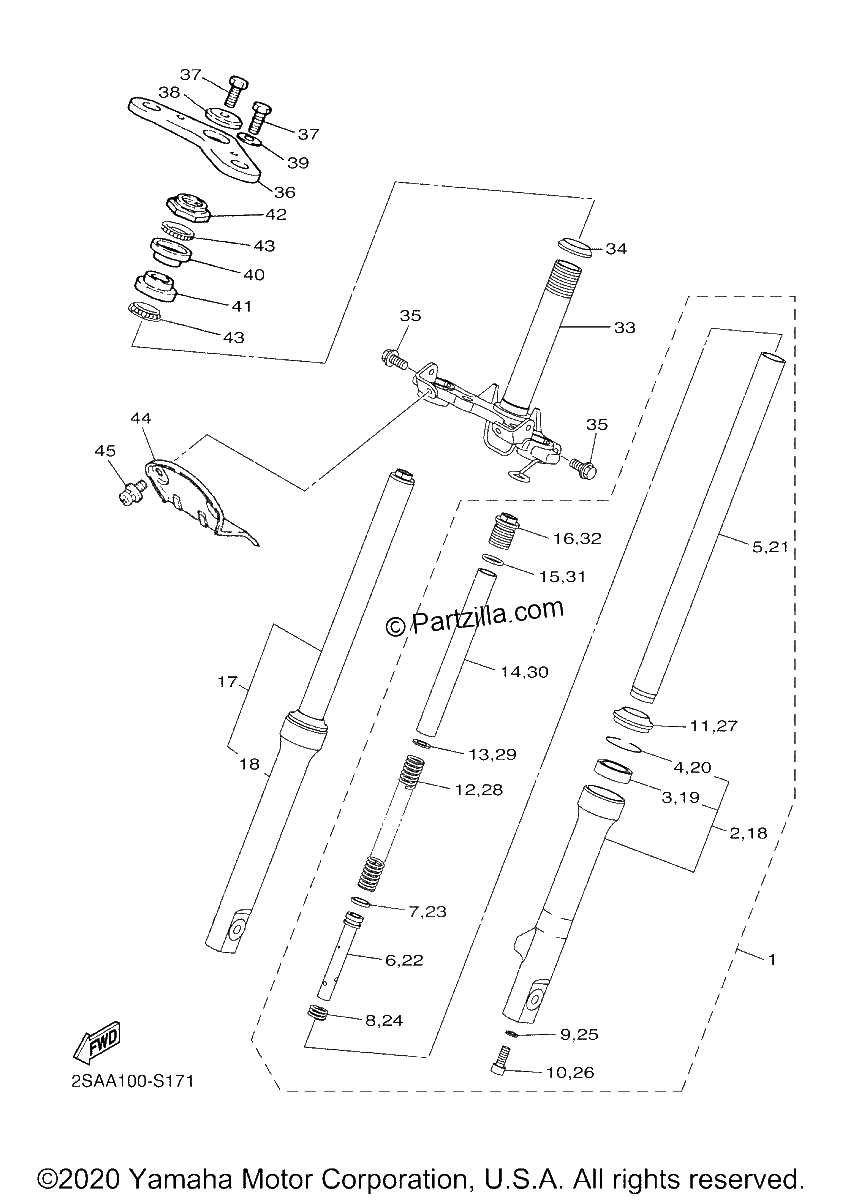 Diagrama de FRONT FORK