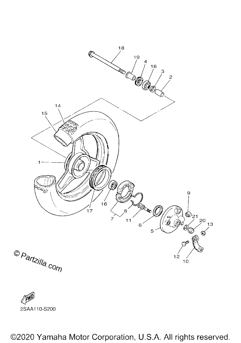 Diagrama de FRONT WHEEL