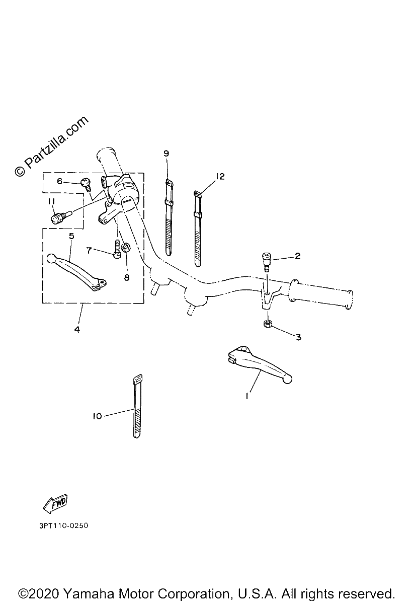 Diagrama de HANDLE SWITCH LEVER