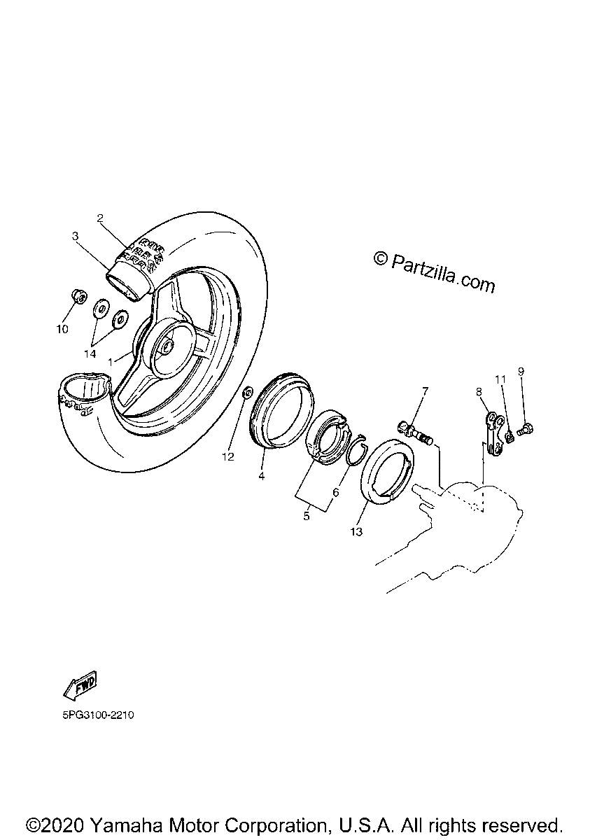 Diagrama de REAR WHEEL