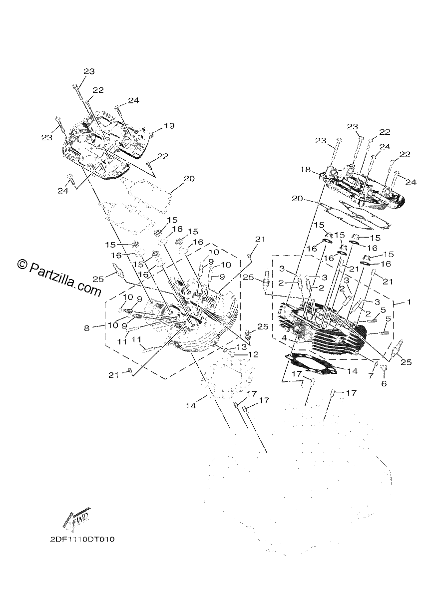 Diagrama de CYLINDER HEAD