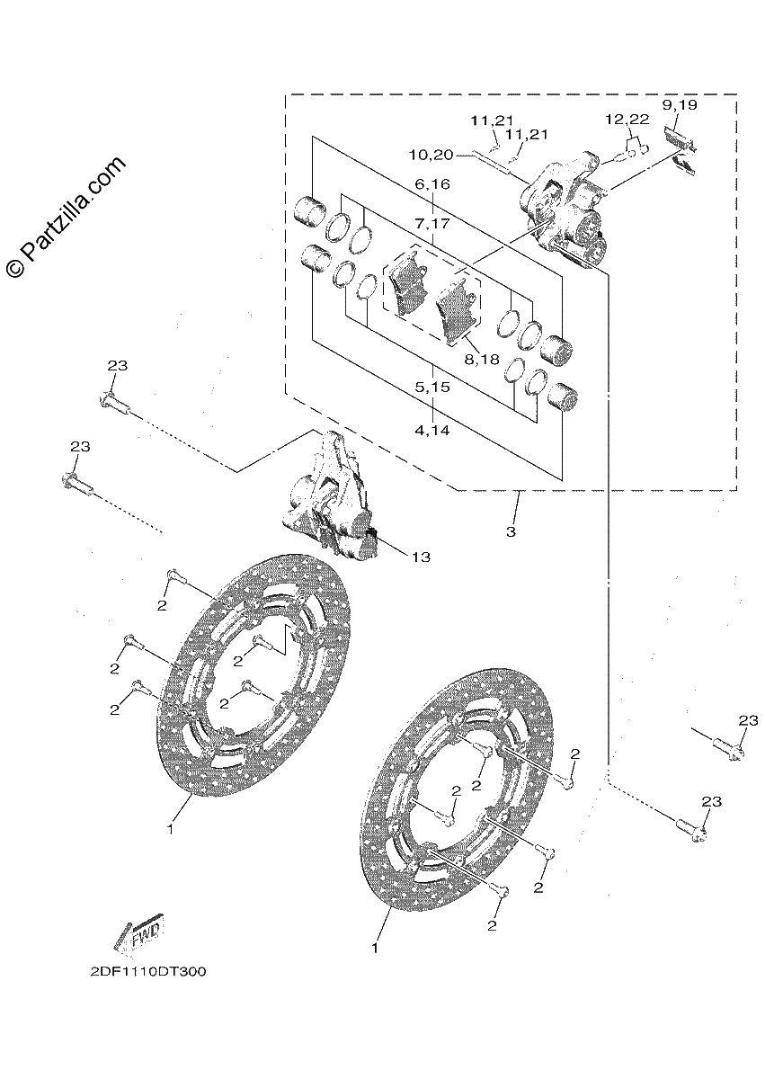 Diagrama de FRONT BRAKE CALIPER