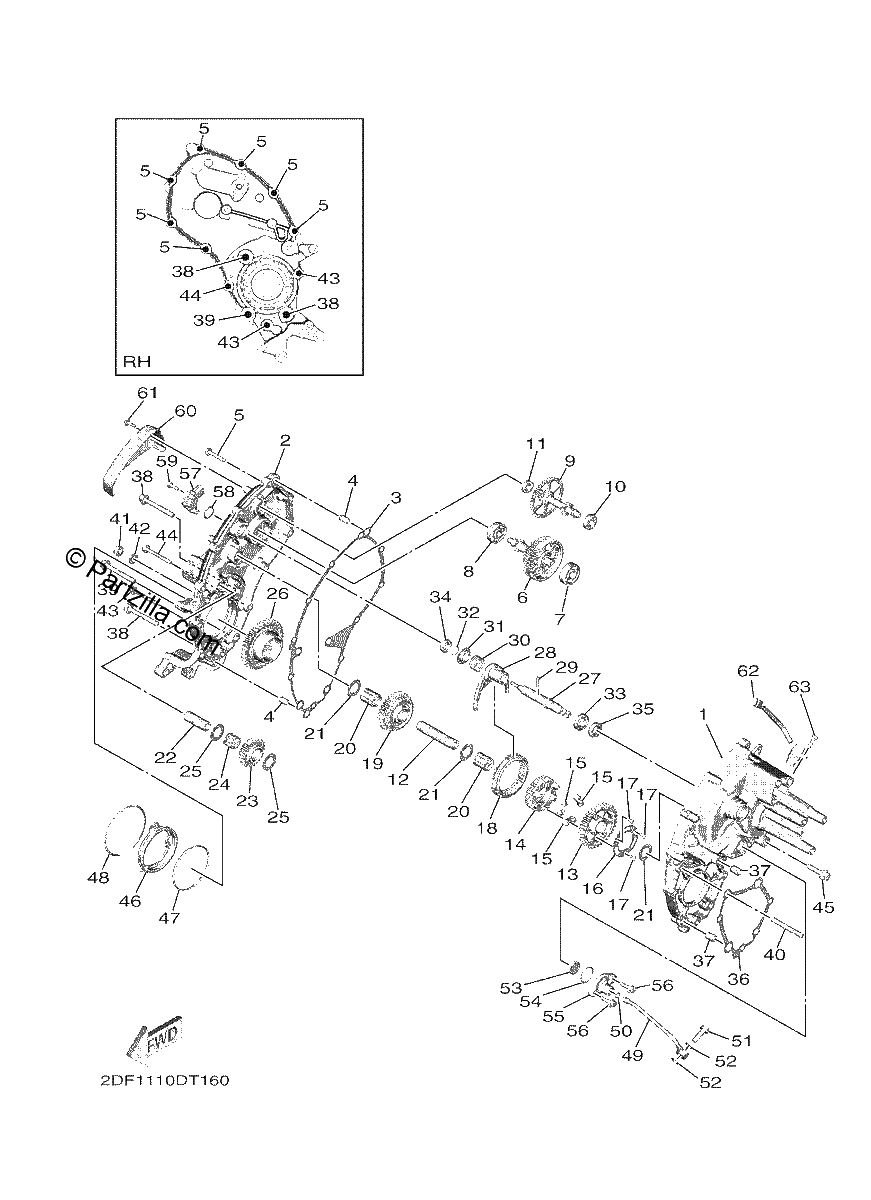 Diagrama de MIDDLE DRIVE GEAR