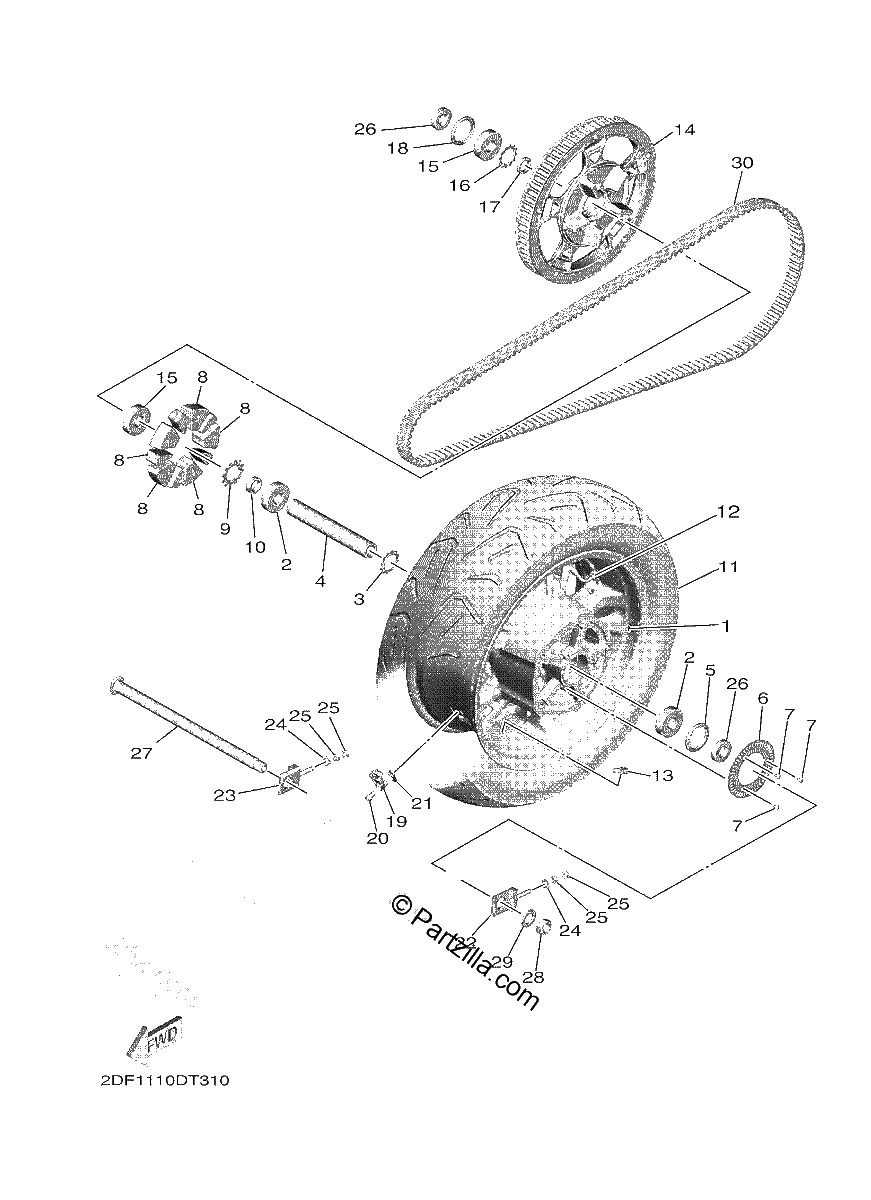 Diagrama de REAR WHEEL