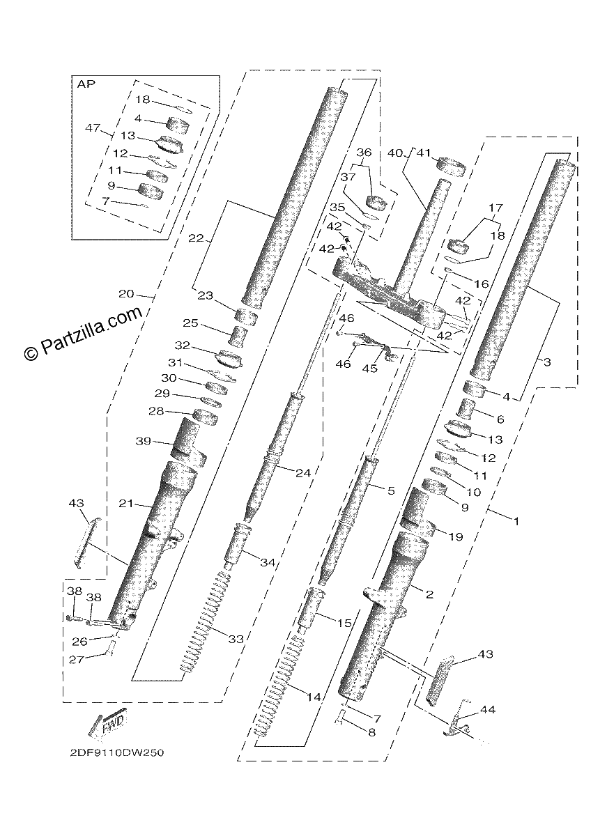 Diagrama de FRONT FORK