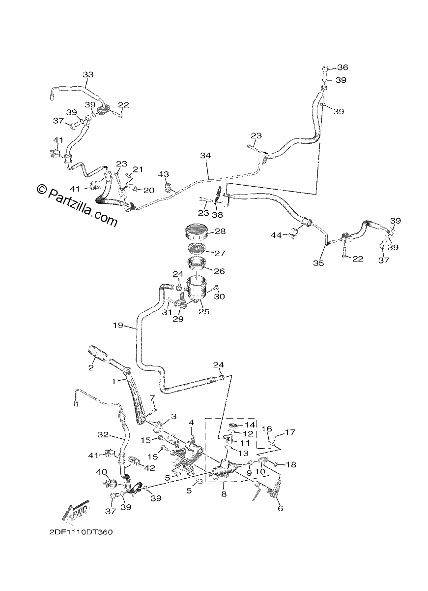 Diagrama de REAR MASTER CYLINDER